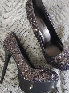 NWOT JustFab Pewter Stilettos size 9